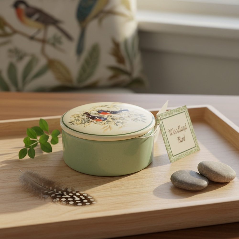 Woodland Bird Four Seasons Trinket Box By Russ Berrie